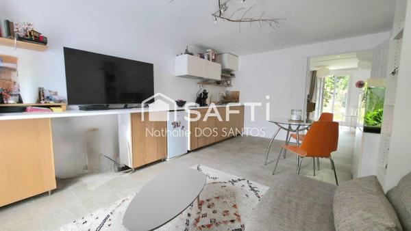 Charmant Studio avec espace chambre et jardin de 64m²
