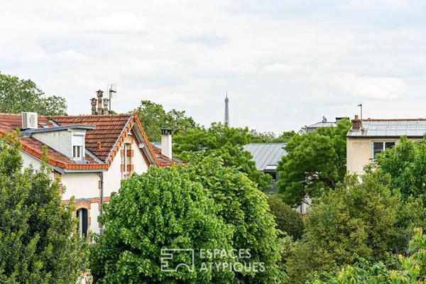 Bureaux transformables en maison-loft d’habitation avec toit-terrasse