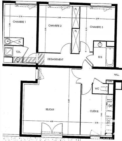 Appartement à vendre 5 pièces 88 m² Saint-Herblain