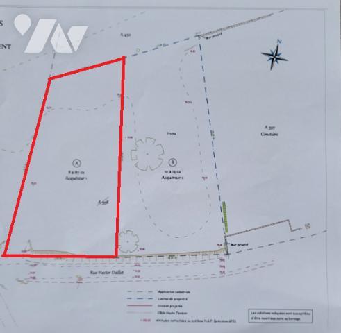 Terrain à bâtir à vendre à AMPLIER (62760), sur 887 m² - Façade 25m