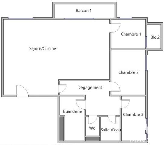 Appartement à vendre 4 pièces 86,16 m² Pontault-Combault