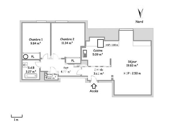 Location Appartement 3 pièces 58.85 m² - 155 RUE DES ECOLES Pringy 77310