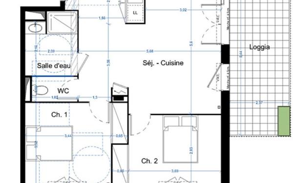 Appartement à vendre    3 pièces •  Narbonne