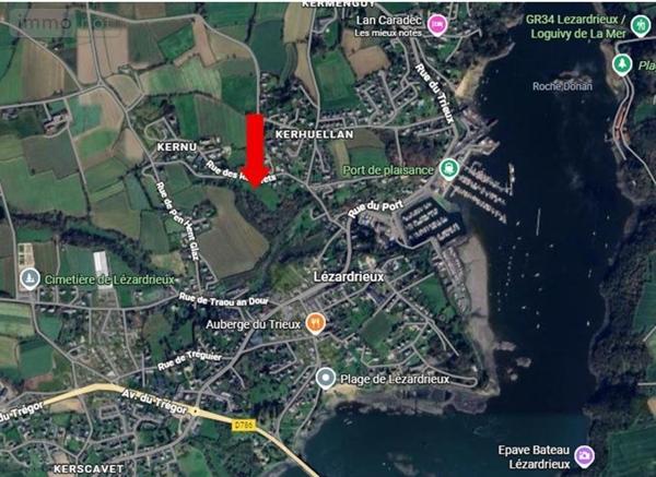Terrain à Batir à vendre à Lézardrieux dans les Côtes-d'Armor (22740), ref : 29107-2792