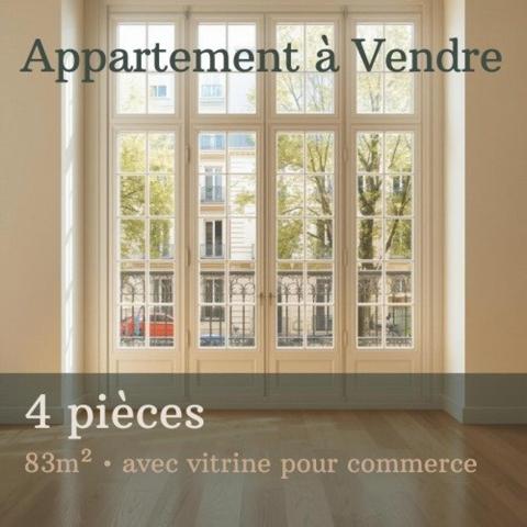 Appartement de 83 m² avec surface commerciale vitrée