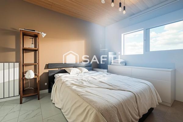 Maison individuelle familiale avec un grand jardin