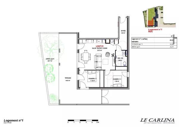 Vente Appartement 3 pièces 75 m2 à Morestel