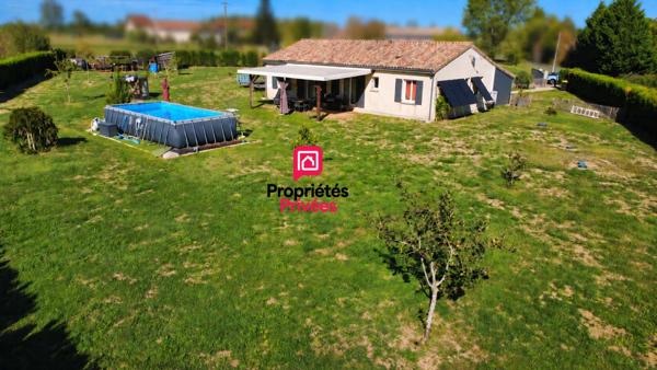 Maison plain-pied 3 chambres bureau terrain 3500 m²