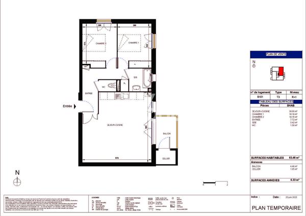 Appartement 3 pieces niché dans un écrin de verdure