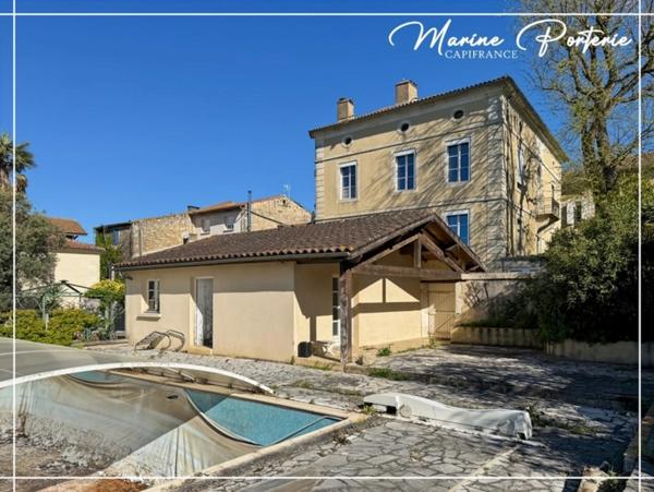 Maison de maître à révéler au cœur de Jegun – charme, volumes et cachet exceptionnel