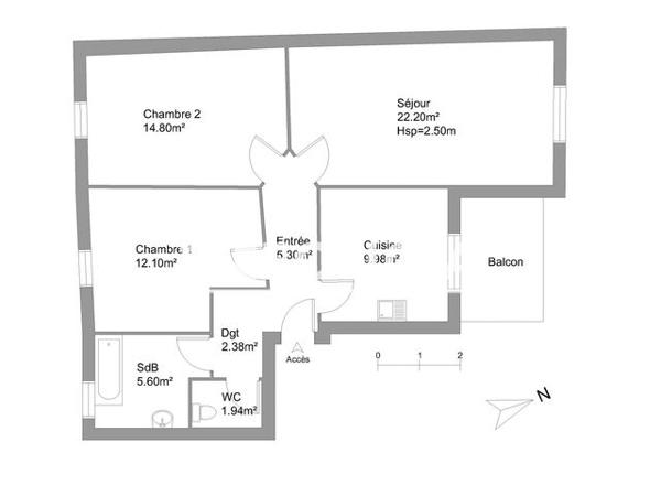 Location Appartement 3 pièces 74.3 m² - 6-6A RUE DE LA GARE Vendenheim 67550