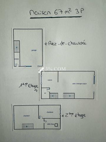 Maison 3 pièce(s) 2 chambre(s) 67 m²