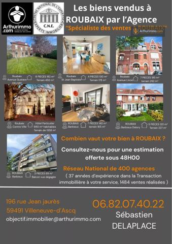 Vente                                                      Maison
                        
                     11 pièces                      385 m2                     à Roubaix