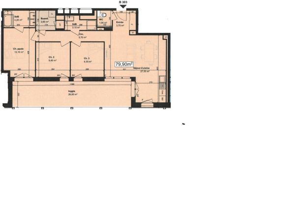 Appartement DERNIER ETAGE T4 Neuf Centre ville d'Avrille