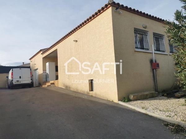 Local commercial de 116 m² avec garage et parking