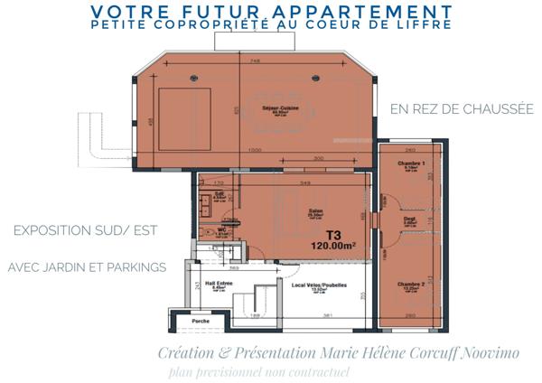 unique T3 Loft Rez de Chausse avec piscine et piece de vie de 60m2 – Centre ville de Liffré