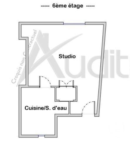 Appartement Chambre à vendre  1 pièce - 14,53 m2 PARIS - 75017