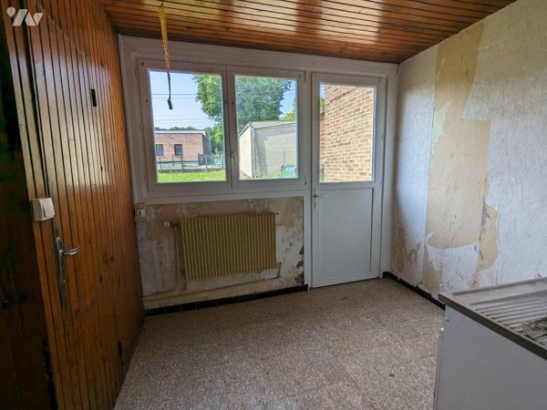 A VENDRE - Pas-de-Calais - ANVIN - MAISON 3 CHAMBRES AVEC GARAGE ET JARDIN comp. cave, au rez-d...