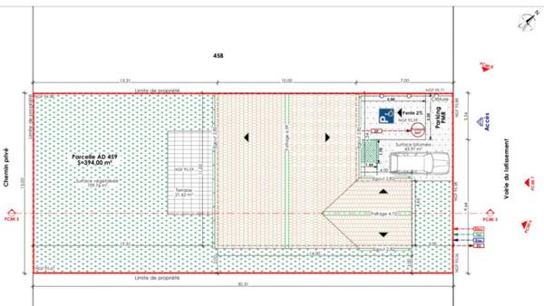 Maison contemporaine 3 chambres sur 394 m²