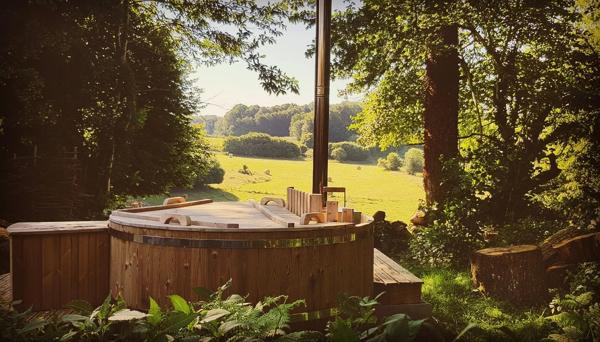 Belle ferme située dans une campagne vallonnée avec un gîte et 2 dômes géodésiques