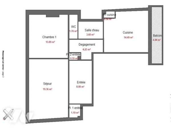 EN EXCLUSIVITE - Grand appartement Type 2 - Quartier CONCEPTION - Petite copropriété Faibles Charges