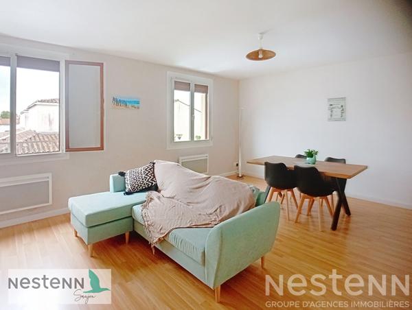 A vendre appartement lumineux de 55m2, 2 pièces à Saujon proche centre ville