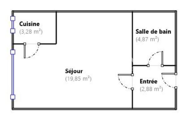 Limoges - Studio 1 pièce 31 m2 - place de parking - cave