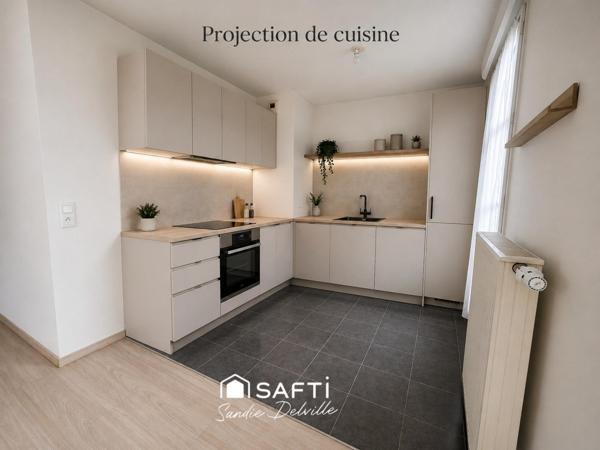 Appartement 3p -2 ch- 63m²- grand balcon- salle de sport