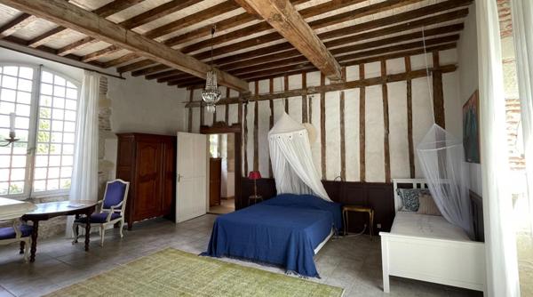 Château authentique du XIIIe siècle avec trois gîtes, piscine et 2 ha