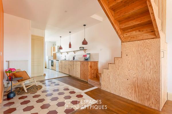 Duplex aux volumes réinventés à Lyon 7