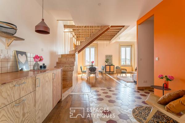 Duplex aux volumes réinventés à Lyon 7