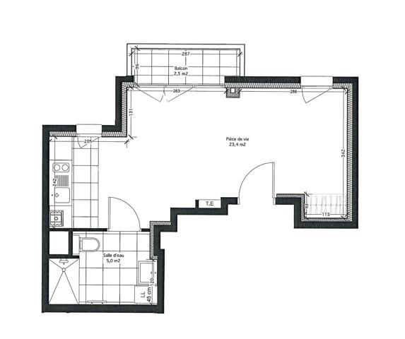 Studio à vendre 28,4 m² Asnières-sur-Seine