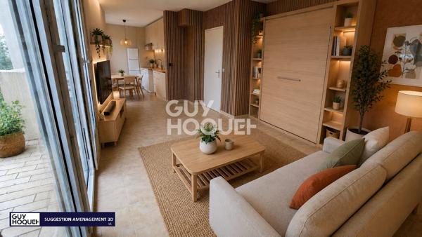 Grand studio 30 M2 avec terrasse et parking  dans résidence de qualité