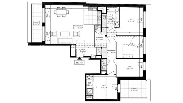 Appartement à vendre 5 pièces 113 m² Paris 18