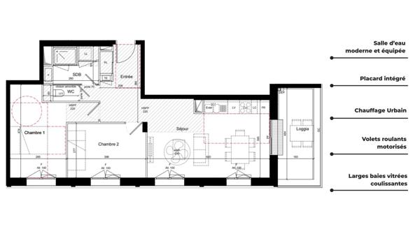 Appartement à vendre 3 pièces 65 m² Villeurbanne