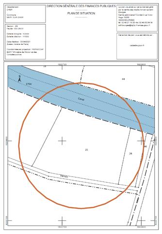 Terrain de loisirs Mery Sur Cher 7840 m2
