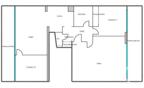 Appartement F3 à vendre  3 pièces - 76 m 2   CAGNES SUR MER  - 06