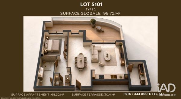 Appartement (neuf) à vendre 6 pièces 68 m² Saumur