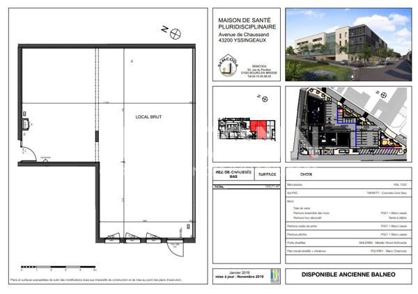 Local de 183m2 à la Maison de santé YSSINGEAUX