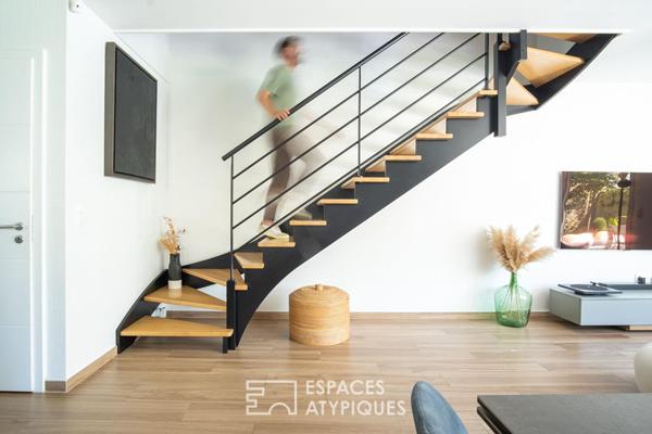 Duplex contemporain avec jardin paysagé