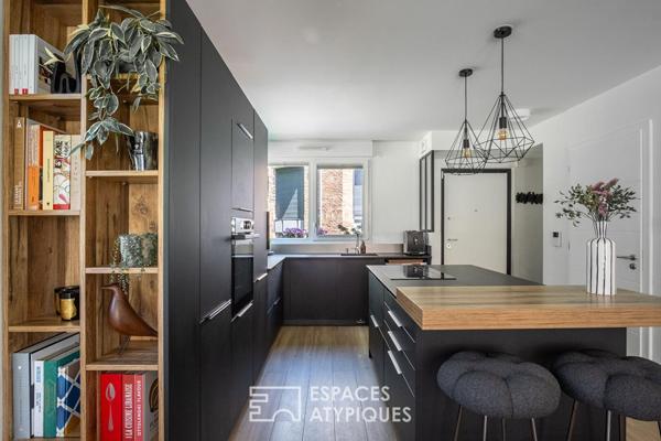 Duplex contemporain avec jardin paysagé