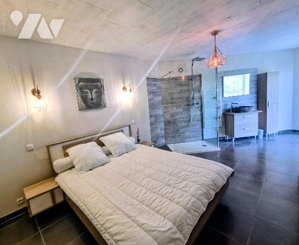 Villa en pierre de 200 m² avec piscine, T2 indépendant et garage 5 voitures au Cannet-des-Maures