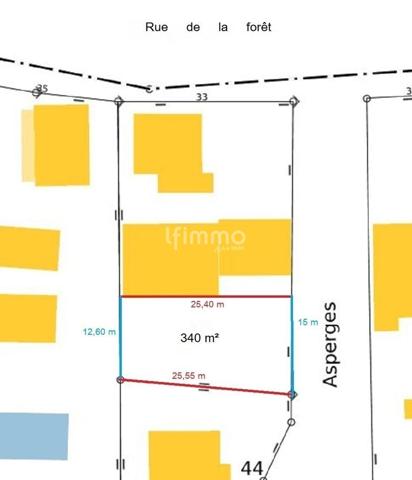 Terrain à bâtir de 340m²