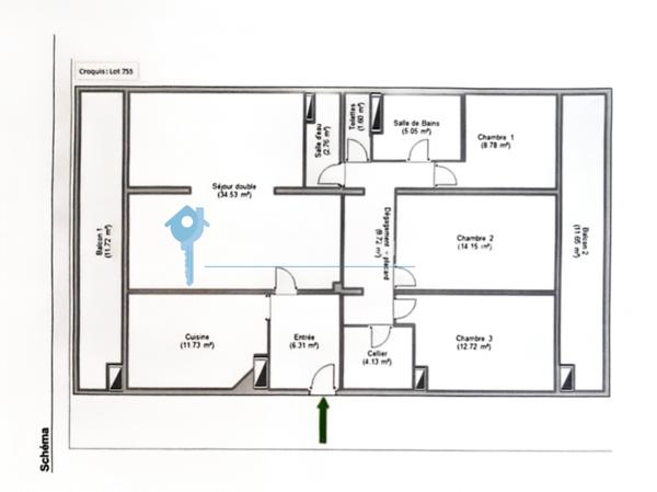 Appartement 5 pièce(s) 3 chambre(s) 110.48 m²
