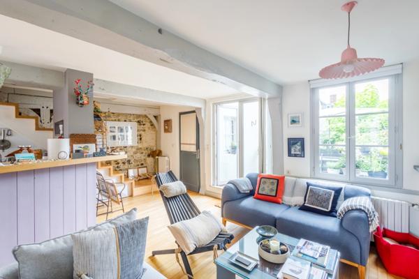 Honfleur – Quartier Sainte-Catherine – Vente en nue-propriété d’un ensemble immobilier de charme avec jardin et terrasse