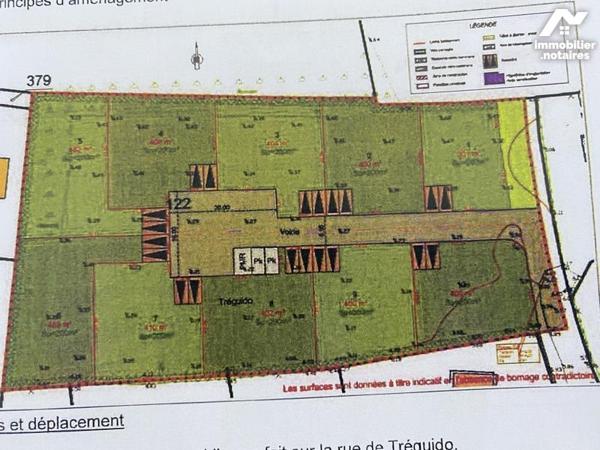 Exclusivité Terrain à bâtir de 400m² à LOCTUDY B867