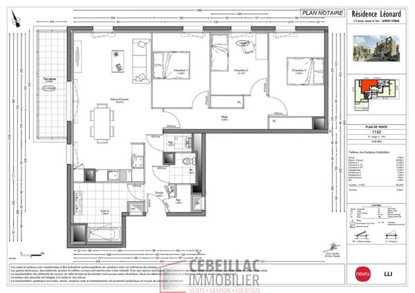Appartement 4 pièce(s) 3 chambre(s) 86.7 m²