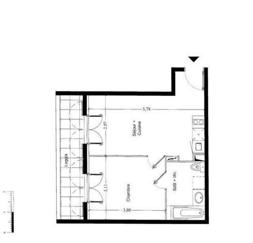 Appartement à louer 2 pièces 38m² La Seyne-sur-Mer (83500)