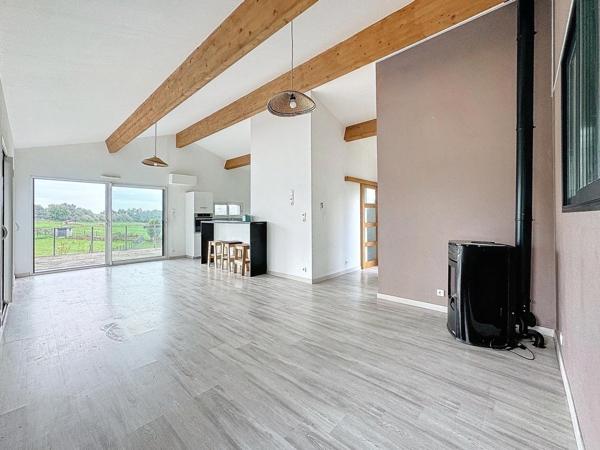 Maison en bois avec vue extraordinaire