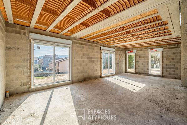 Maison neuve avec jardin